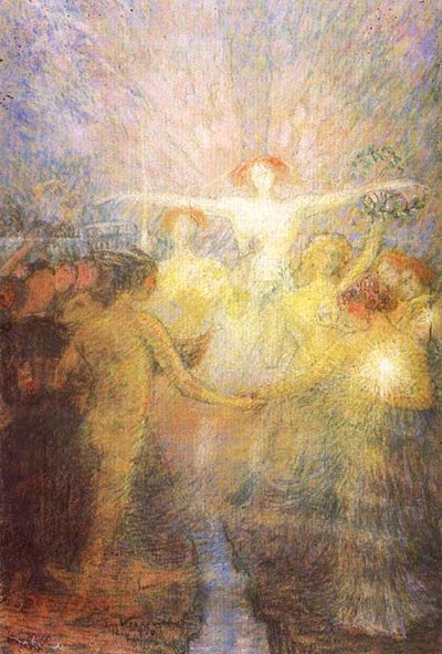 Istruzione Solidarietà Umana - Studio per il pannello della Biblioteca Nazionale del Brasile da Eliseu Visconti